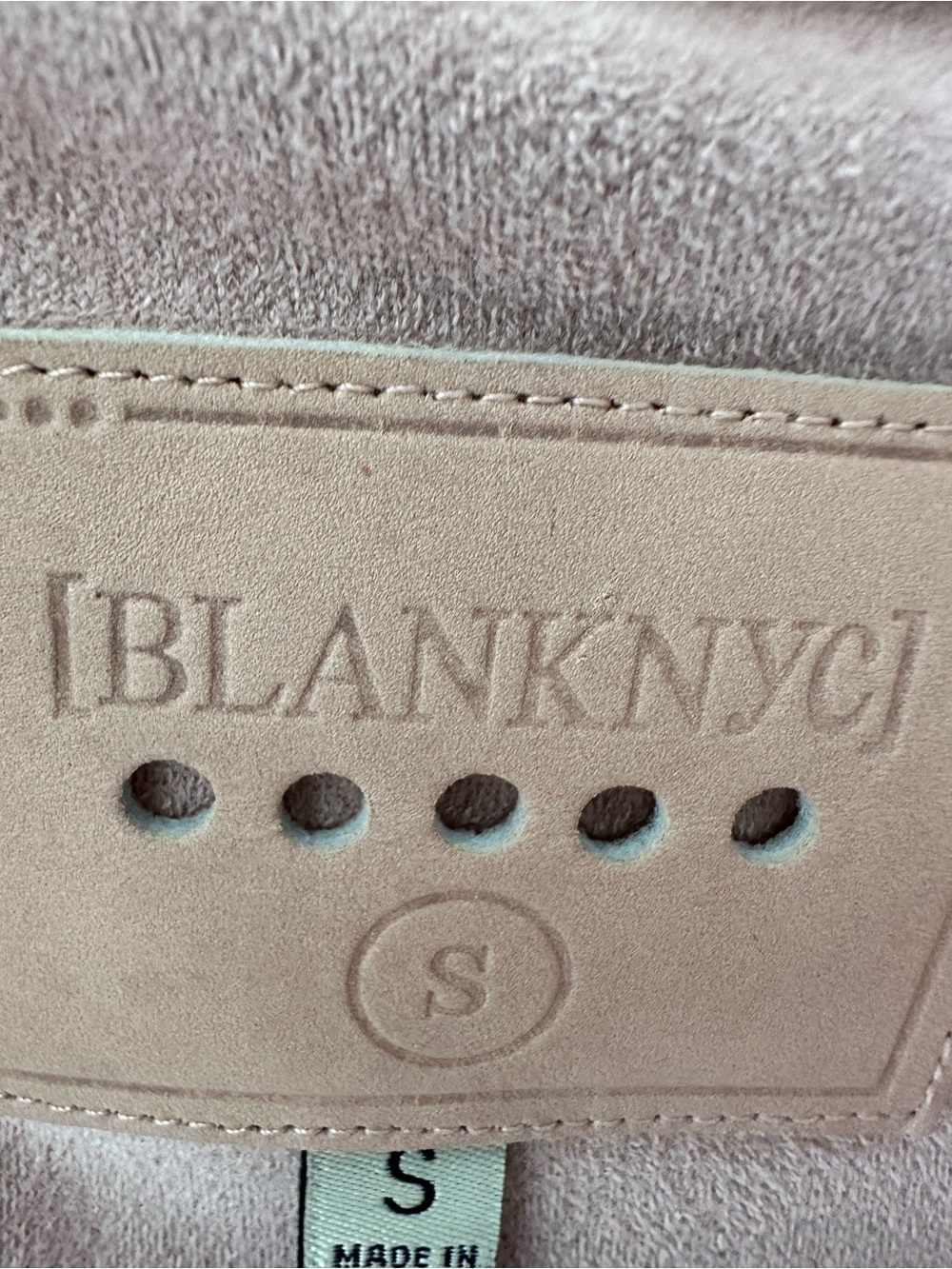 Blank NYC Suede-Style Drawstring Utility Jacket - Blush - Picture 6 of 6